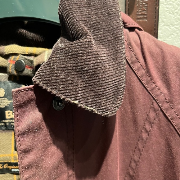 Barbour Beadnell waxed cotton Jacket sz 4 Aubergine - Picture 4 of 12